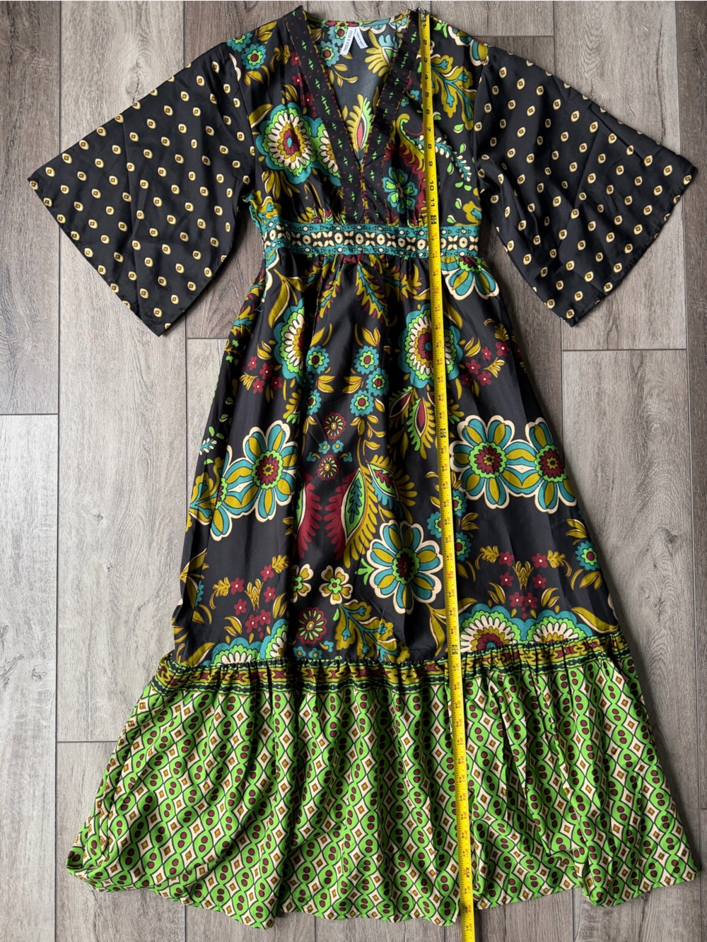 Anthropologie- Truly 4 You- Bohemian Colorful Floral Boho Maxi Dress- (S) - Picture 4 of 11